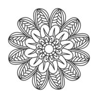 Simple Circular of mandala for Mehndi vector