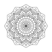 Simple Mandala Shape for Coloring book page vector