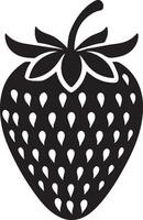 A collection of strawberry silhouettes in various shapes, presented as an isolated illustration. vector