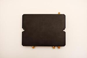 GSM modem. An Internet station with a SIM card. A black router on a white background. photo
