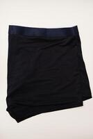Dark blue men's underpants on a white background. photo