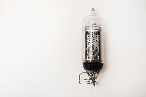 Old lamps from radio electronics. Lamps from calculating devices and lighting. photo