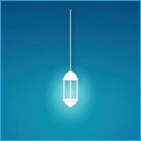 Lantern ornament for Islamic design with a paper cut theme vector
