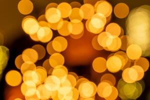 Warm glowing lights create a festive atmosphere in a cozy indoor setting during the evening photo