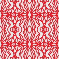 a red and white pattern with a design vector