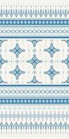 The Elegant Blue Color Abstract Folk Seamless for embroidery, print striped ornament floral, pattern, design for wrapping, silk, scarf, background, textile, carpet, rug, texture, hand-draw vector
