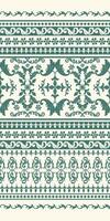 Beautiful Classy Green Pattern design Seamless Pattern Elegant Border Scroll ornament florals pattern design for wrapping, silk, scarf, background textile carpet embroidery texture, hand-draw weaves vector