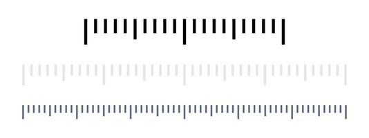 Ruler marking template illustration. Horizontal measure unit indicator icon. Centimetre or inch straight gradation metric. Length measurement ruler graph. Line precision geometric equipment. vector