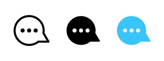 Chat bubble icon. Contact us button. Support service dialogue symbol. Message sign. Chatting pictogram. Messenger logo. Feedback concept. Communication label. FAQ emblem. Discussion interface element. vector