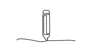 pencil continuous one-line drawing abstract style vector