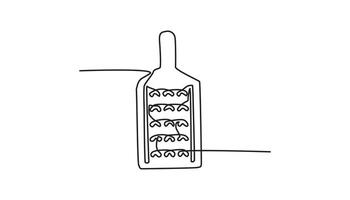 grater continuous one line drawing single line vector
