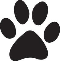a black and white paw print on a white background vector