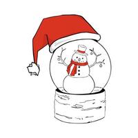 ball with a snowman inside vector