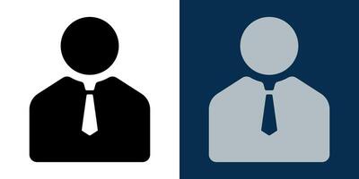 Simple business man icon. Icon of a Man in a Suit with a Tie. Businessman icon symbol vector