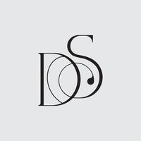 Initial letter logo design DS vector