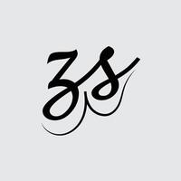 Initial letter zs logo design vector