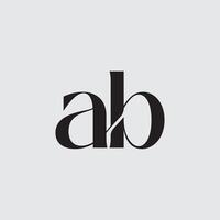 Initial letter ab logo design vector