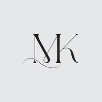 Initial letter MK logo design vector