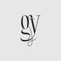 Initial letter gy logo design vector