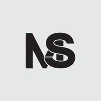 Initial letter MS logo design vector