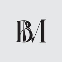 Initial letter BM logo design vector
