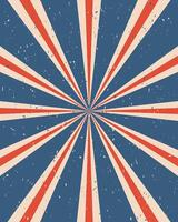 Abstract radial lines retro background vector