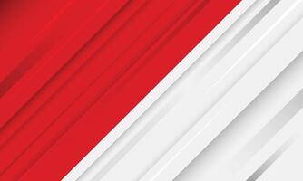 Abstract geometric red and white stripes modern background vector