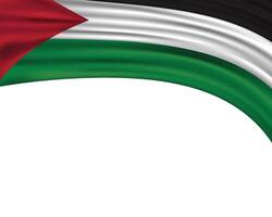 3d Palestine Flag blank background vector