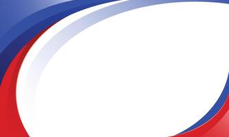Abstract curved red and blue border modern business background vector