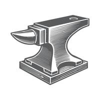 Vintage Anvil logo design on a white background vector