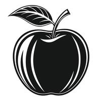 Black apple icon isolated on white background vector