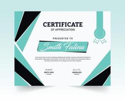 Modern certificate design template layout vector