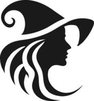 A portrait design of a halloween witch vector