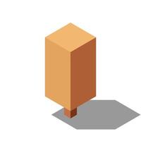 Isometric autumn tree. Tree isometric elements. Isometric tree element for landscape design. Park element vector