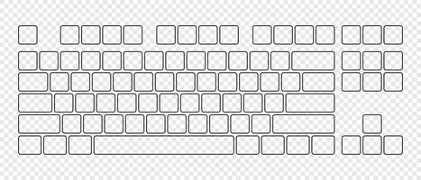 Computer keyboard button layout template for graphic use. Modern computer keyboard. illustration vector