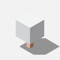 Isometric winter tree. Tree isometric elements. Isometric tree element for landscape design. Park element vector