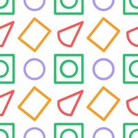Stunning Hand Drawn Geometric shapes Rainbow Design cute beautiful hand drawn colorful line pattern vector