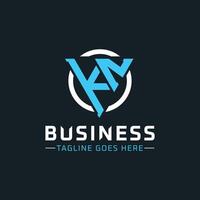 KN Monogram. Modern Initials KN Letter Logo Design with Blue and White Circle. KN Icon for Business Branding and Professional Identity vector