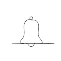 a drawing of a bell on a white background vector