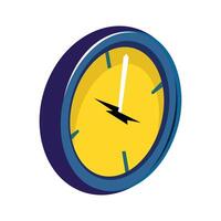 Clock icon in flat style isolated on white background. Time symbol illustration. alarm clock illustration. Design digital illustration elements for household supplies vector