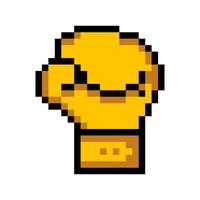Boxing glove in pixel art style vector