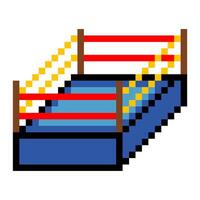Boxing ring arena in pixel art style vector