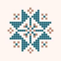 cross stitch pattern with a star in the center vector