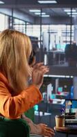 Vertical Diverse general managers conducting a call with the shareholder, focusing on data management, project goals and promoting gender equality in a men dominated industry. Camera A. video