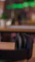 Vertical Professional library space designed with historic architecture and study desks, vintage aesthetics offering sophisticated and peaceful environment for research and academic endeavors. Refined space. video