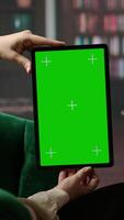 Vertical Psychotherapy session for a military veteran in distress with mockup screen, showcasing counseling support for PTSD and trauma after combat. Armed forces soldier with war flashbacks. Camera A. video