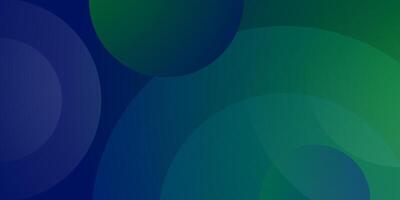 Abstract background gradient dark blue and green color background with simple circle pattern. vector