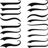 Text Tails Swoosh Baseball Sign, Typography font curve tail, font swoosh tail ornamental , Typographic swash and swooshes tails vector