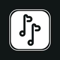 Music Simple Line Drawing Icon vector