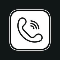 Telephone Ringing Simple Line Drawing Icon vector